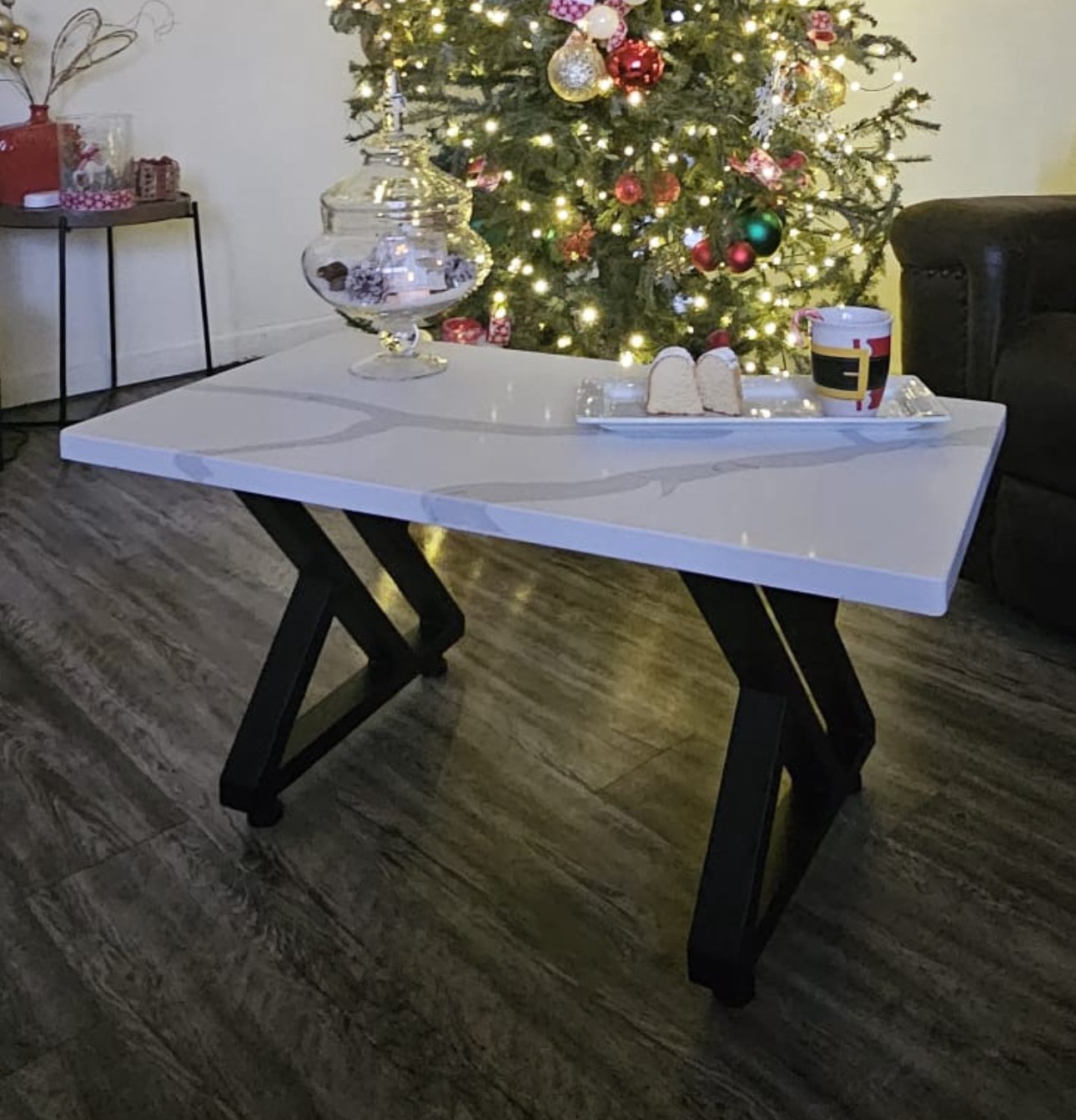 Coffee table de cuarzo a medida fabricada por Torres Granite